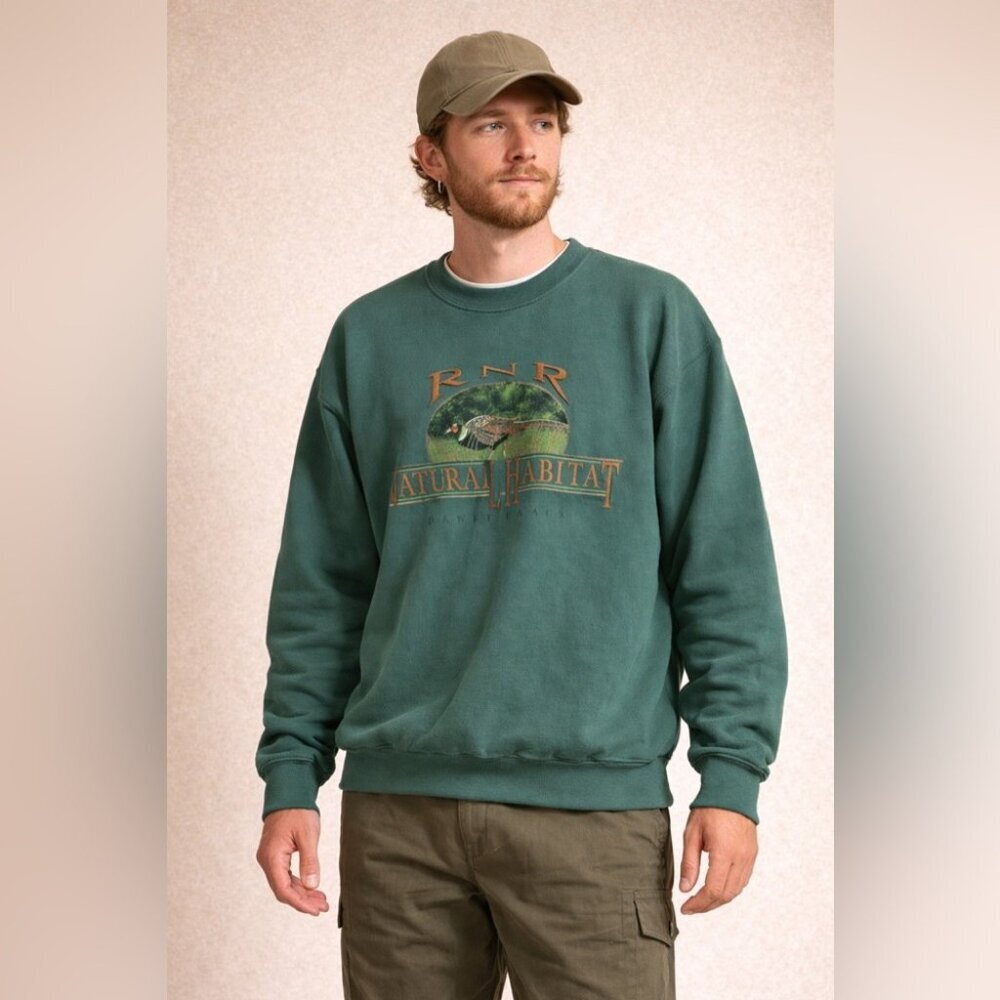 Vintage 1994 Rocky Sportswear Green Size XL Banff Canada Graphic Crewneck Hiking